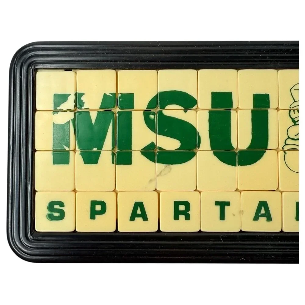 Vintage Michigan State University Spartans Sliding Tile Puzzle Drueke Games MSU‎